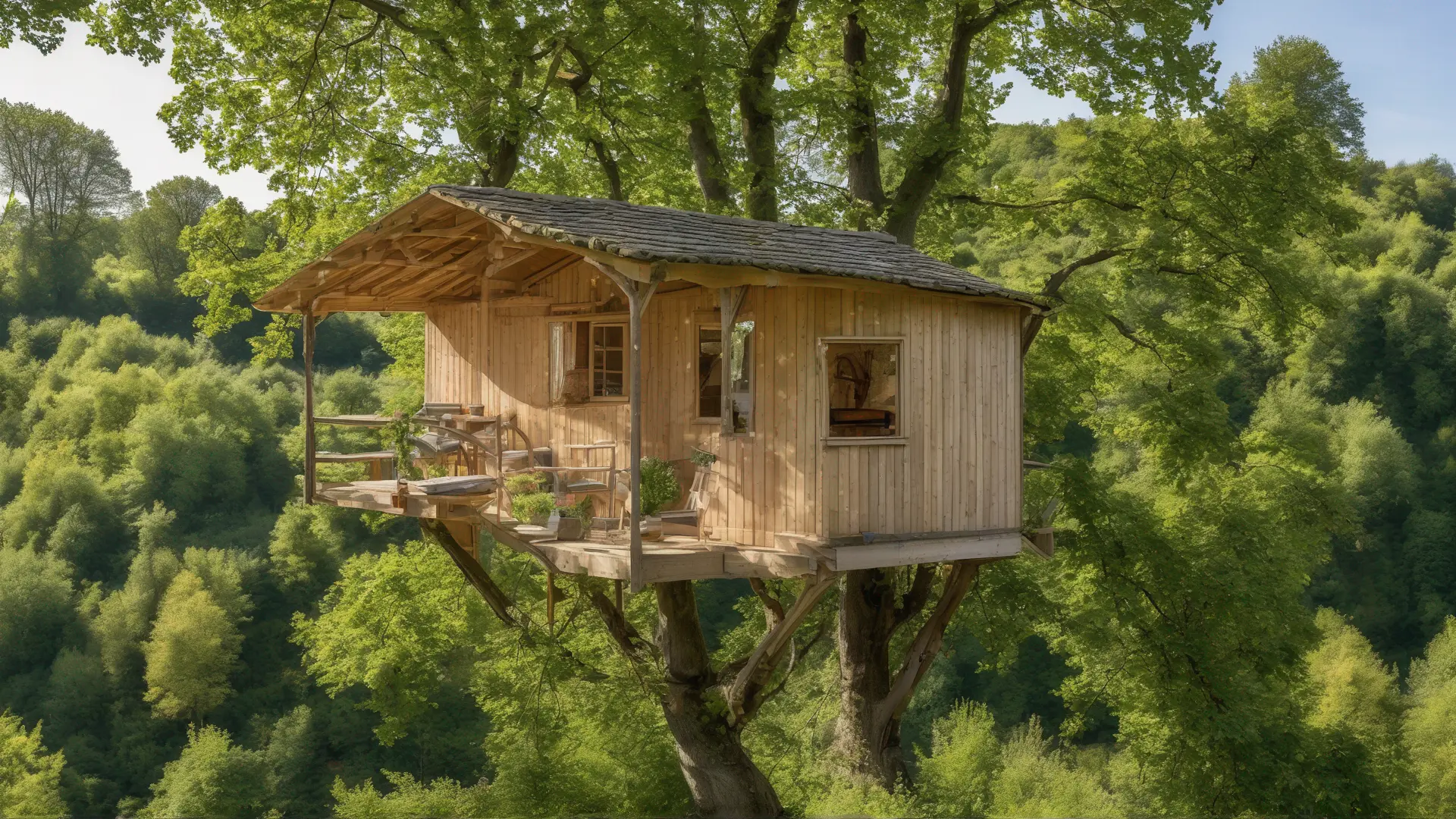 Hébergement insolite Dordogne : cabane perchée dans les arbres