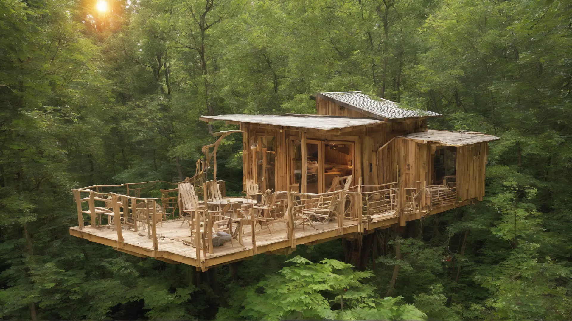 Hébergement insolite à Lyon : cabane perchée en pleine nature