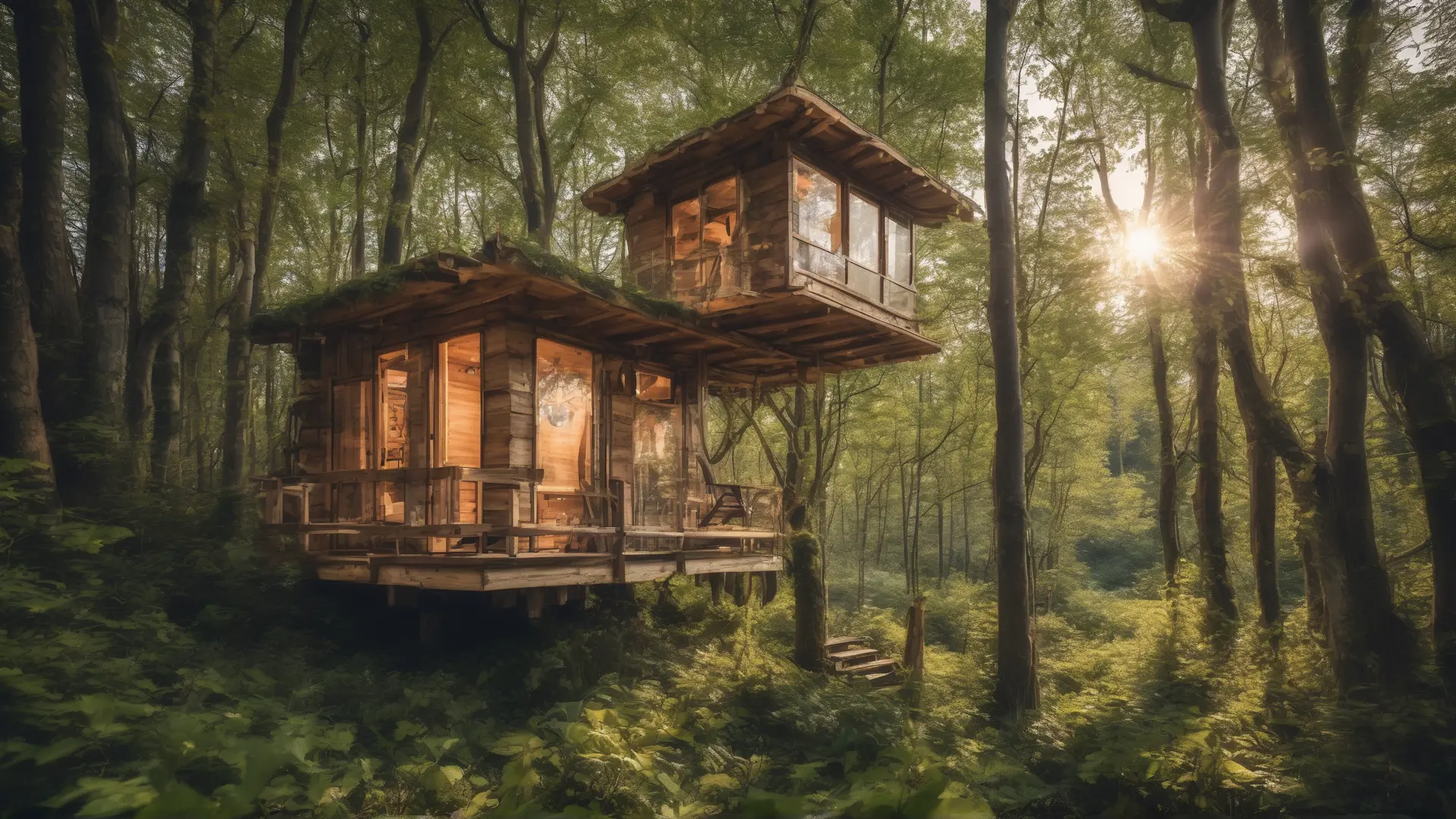 Hébergement insolite Morbihan : cabane perchée dans les arbres