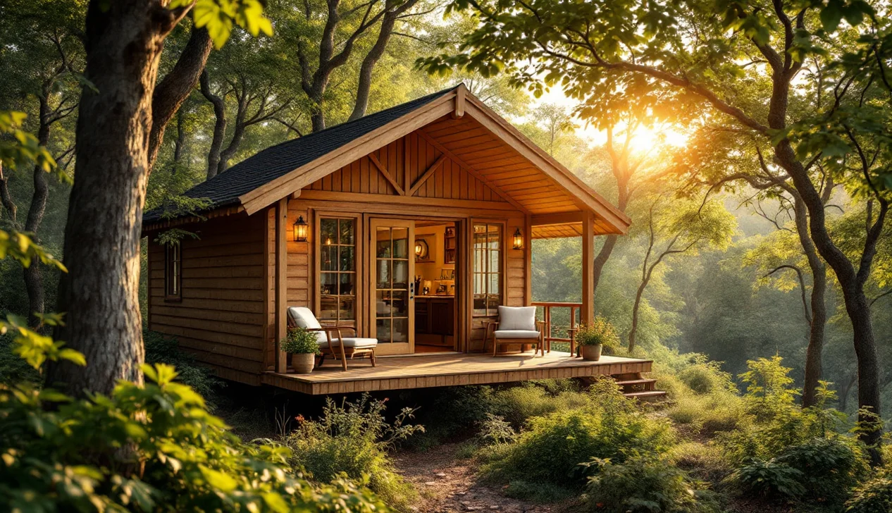 Cabane en bois perchée dans les arbres pour un hébergement insolite en Belgique