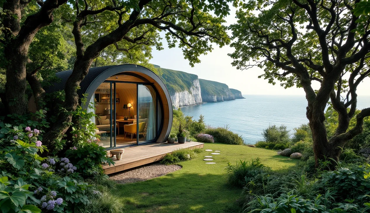 Hébergement insolite à Etretat, cabane dans les arbres avec vue sur la mer