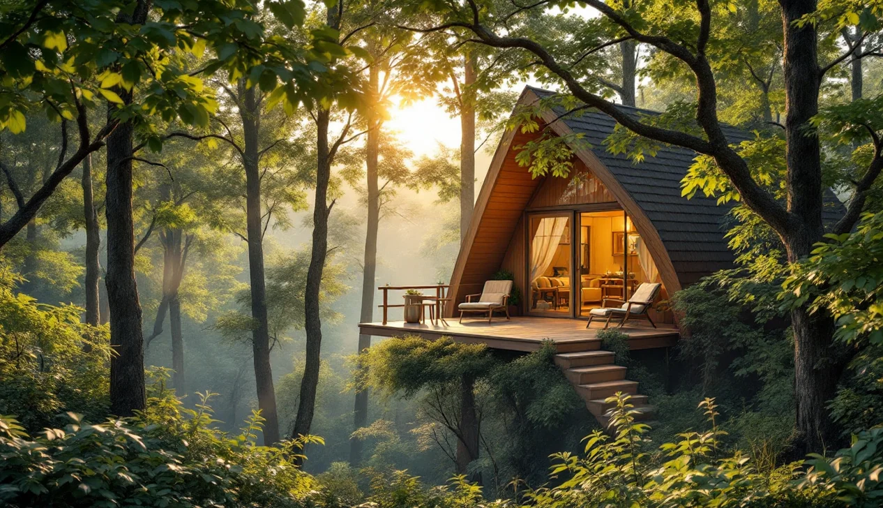 Hébergement insolite Le Mans : cabane perchée dans les arbres