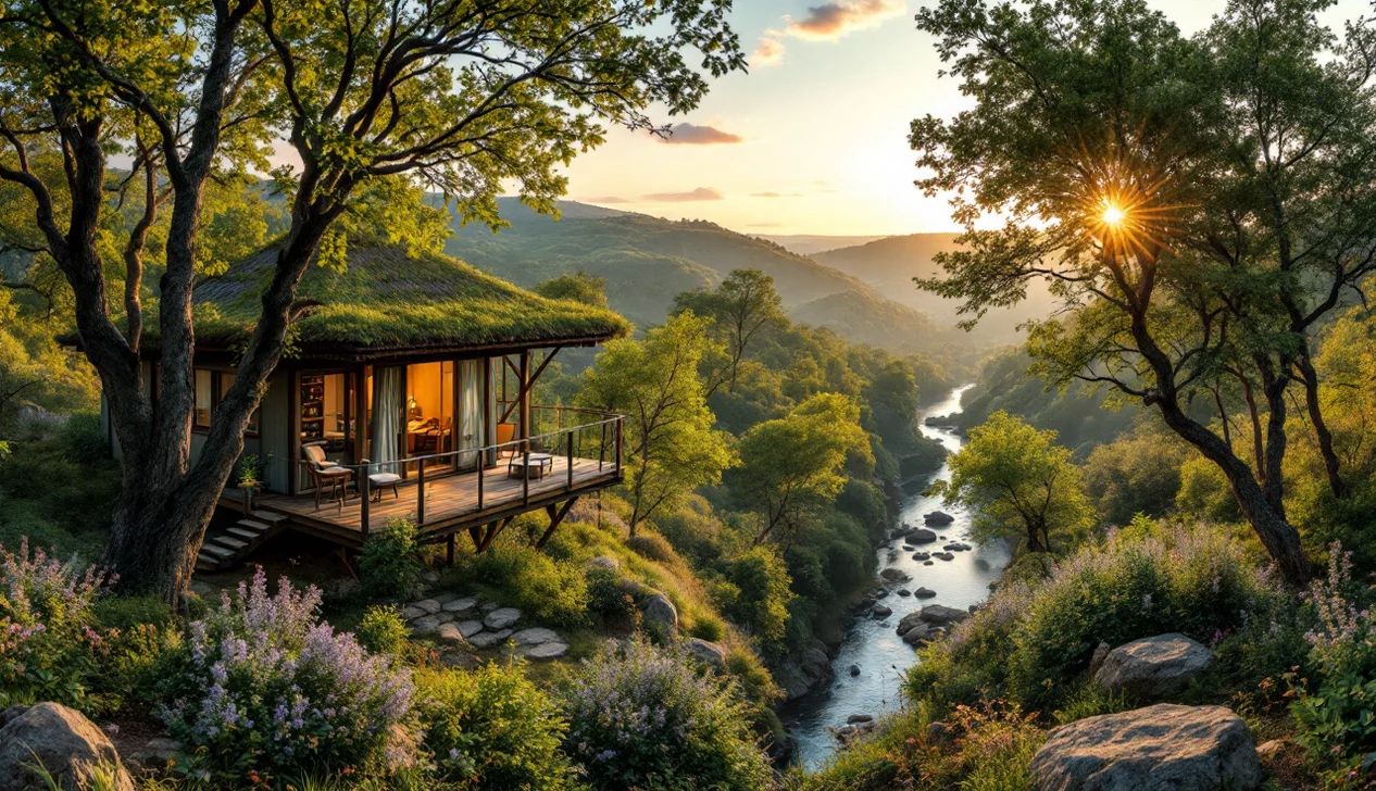 Hébergement insolite Lozère avec cabane perchée dans la nature