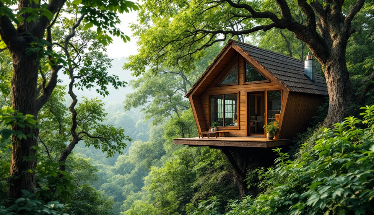 Hébergement insolite Maine et Loire : cabane perchée dans les arbres