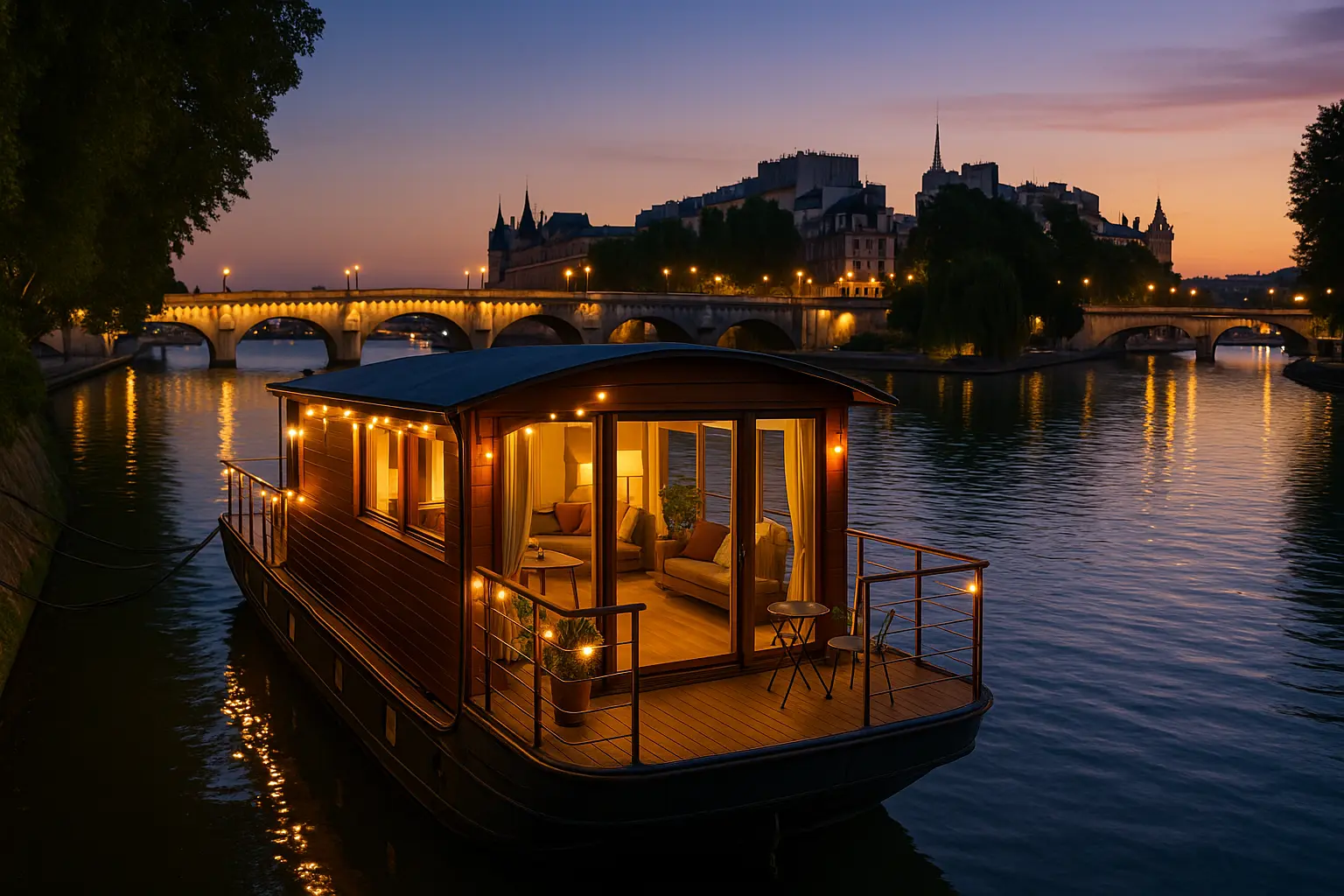 Hébergement insolite à Paris avec vue sur la Seine et ambiance romantique