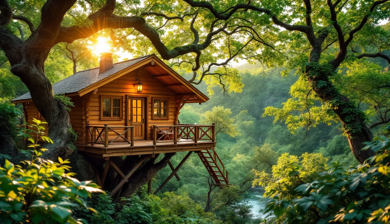 Hébergement insolite à Rennes : cabane dans les arbres entourée de nature