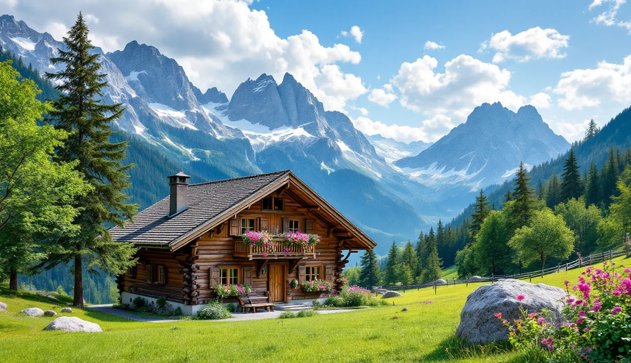 Hébergement insolite en Suisse avec chalet traditionnel en bois