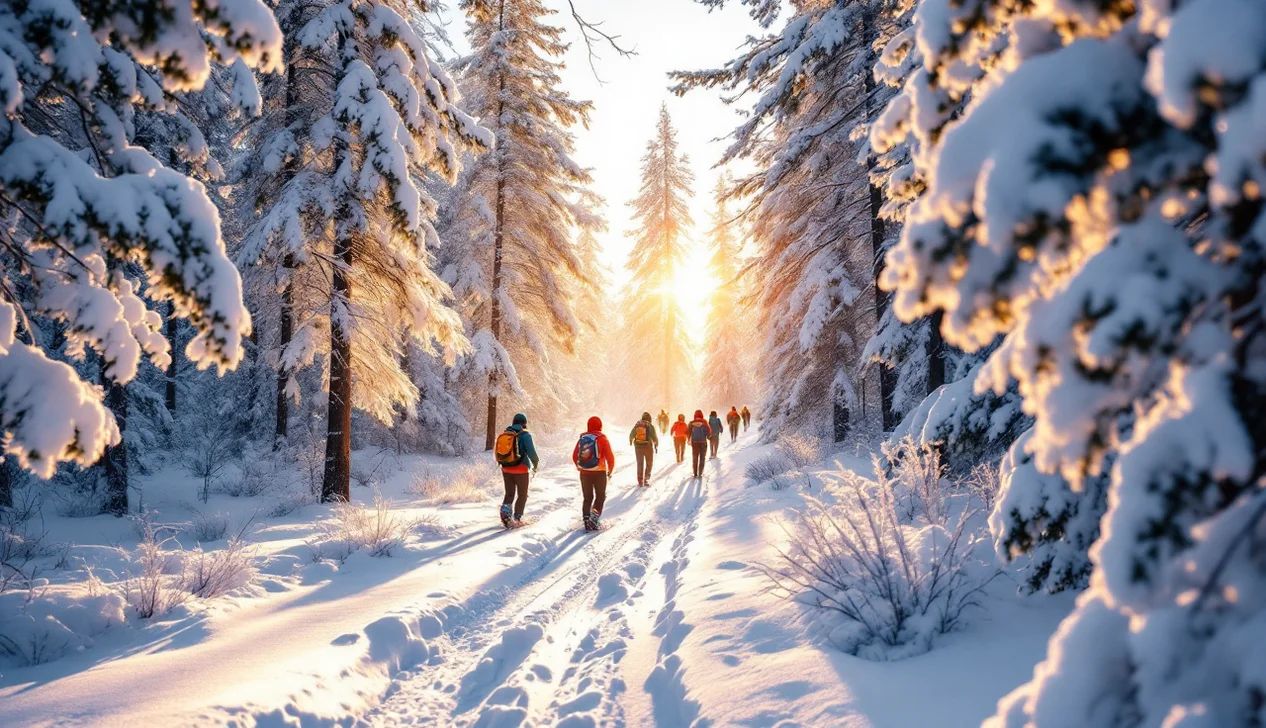 Balade en raquettes dans la neige