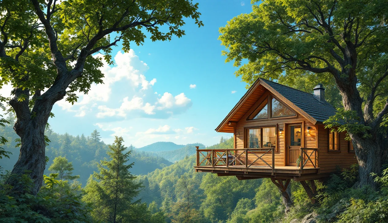 Hébergement insolite sur la Côte d'Opale, cabane en bois dans la forêt