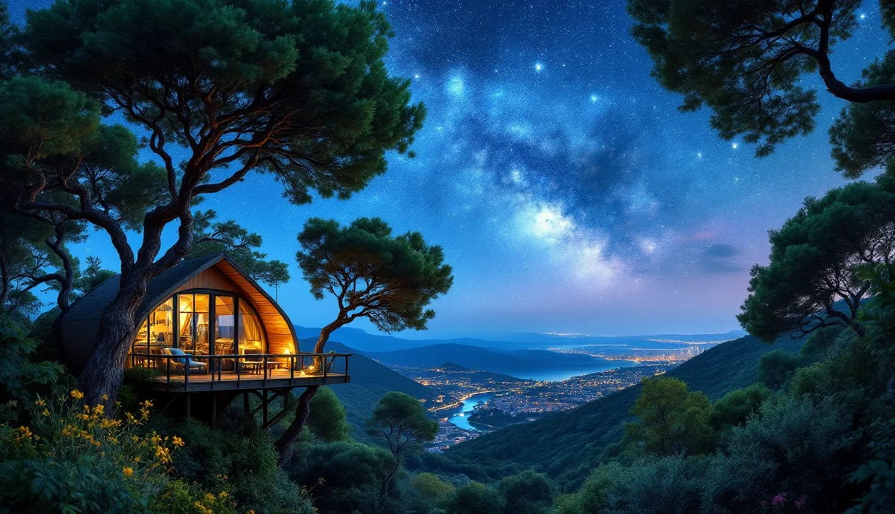 Hébergement insolite à Nice, cabane perchée dans les arbres