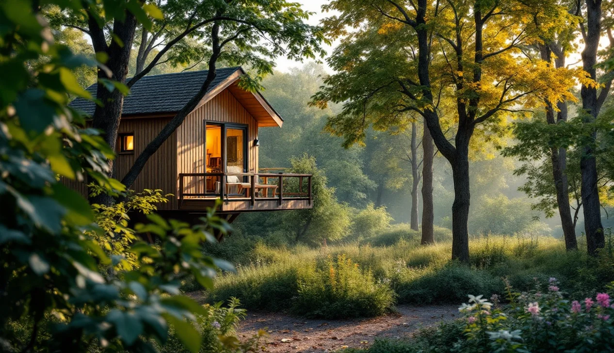 Hébergement insolite à Troyes, cabane perchée dans les arbres