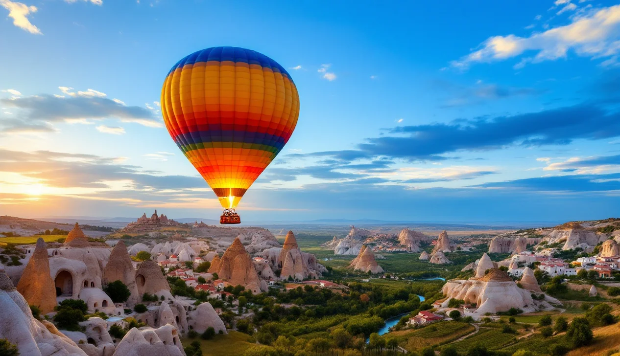 Vol en montgolfière au-dessus de la Cappadoce en Turquie