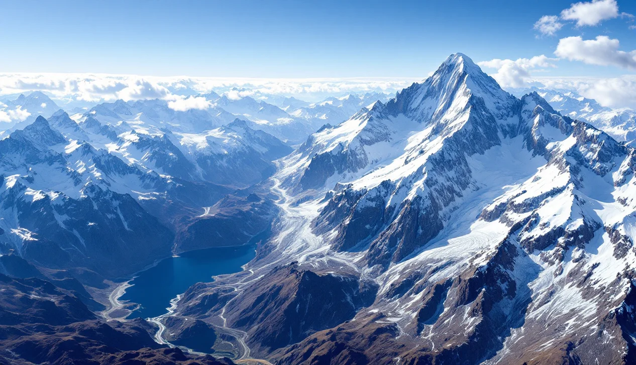 Tour en hélicoptère au-dessus du massif du Mont-Blanc