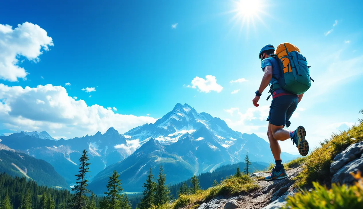 Trail en pleine nature sur un sentier de montagne
