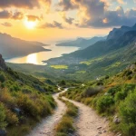 Randonnée en Corse avec paysages marins et montagnes
